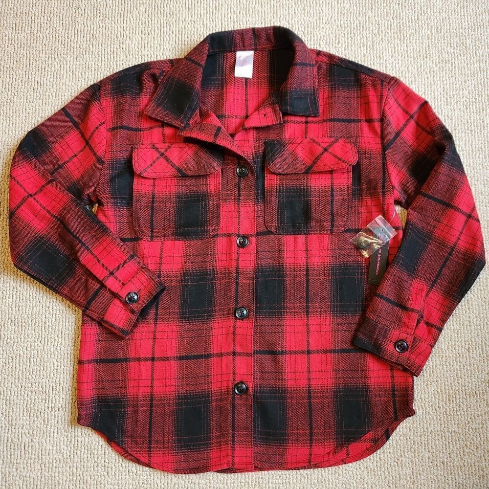 NWT - Red and Black Plaid Shacket Size Medium